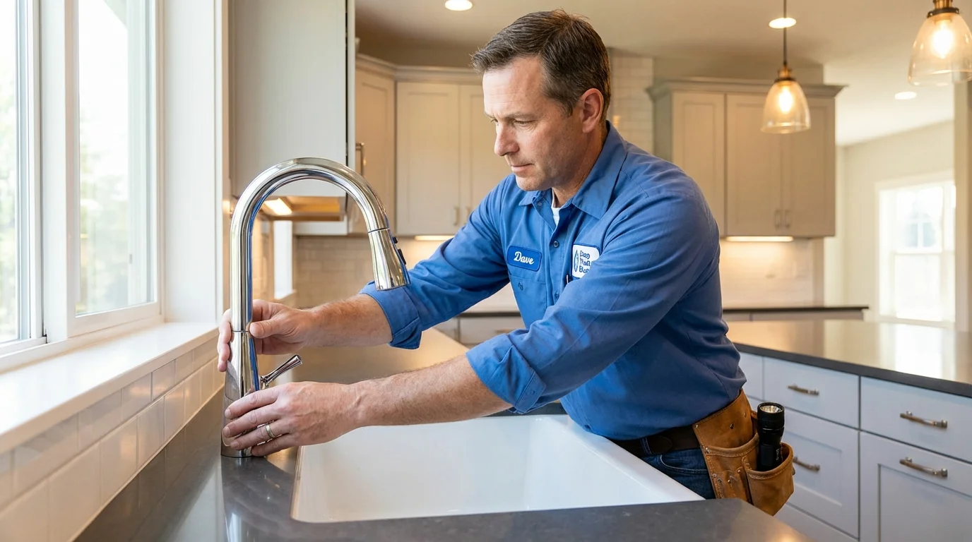Kitchen faucet installation by Johns Plumbing LLC in Depew