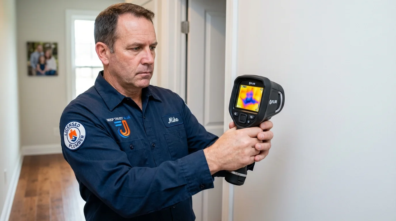 Thermal imaging leak detection by Johns Plumbing LLC in Depew